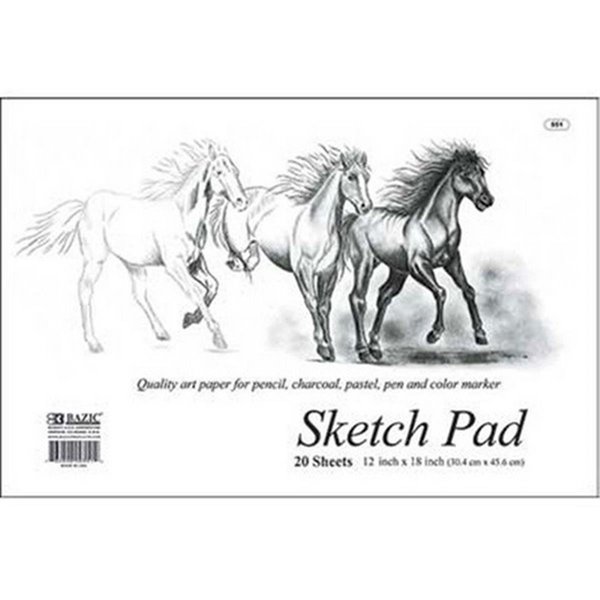 Bazic Products Bazic 551  20 Ct. 18" X 12" Premium Sketch Pad  Case of 48 551